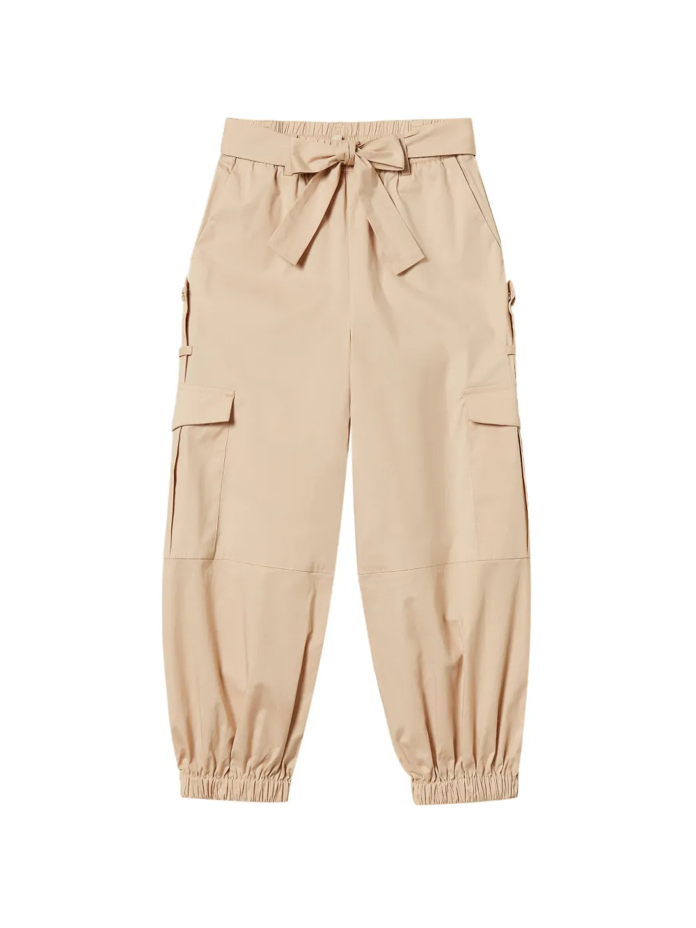 TWINSET Kids poplin cargo trousers - Toni neutri