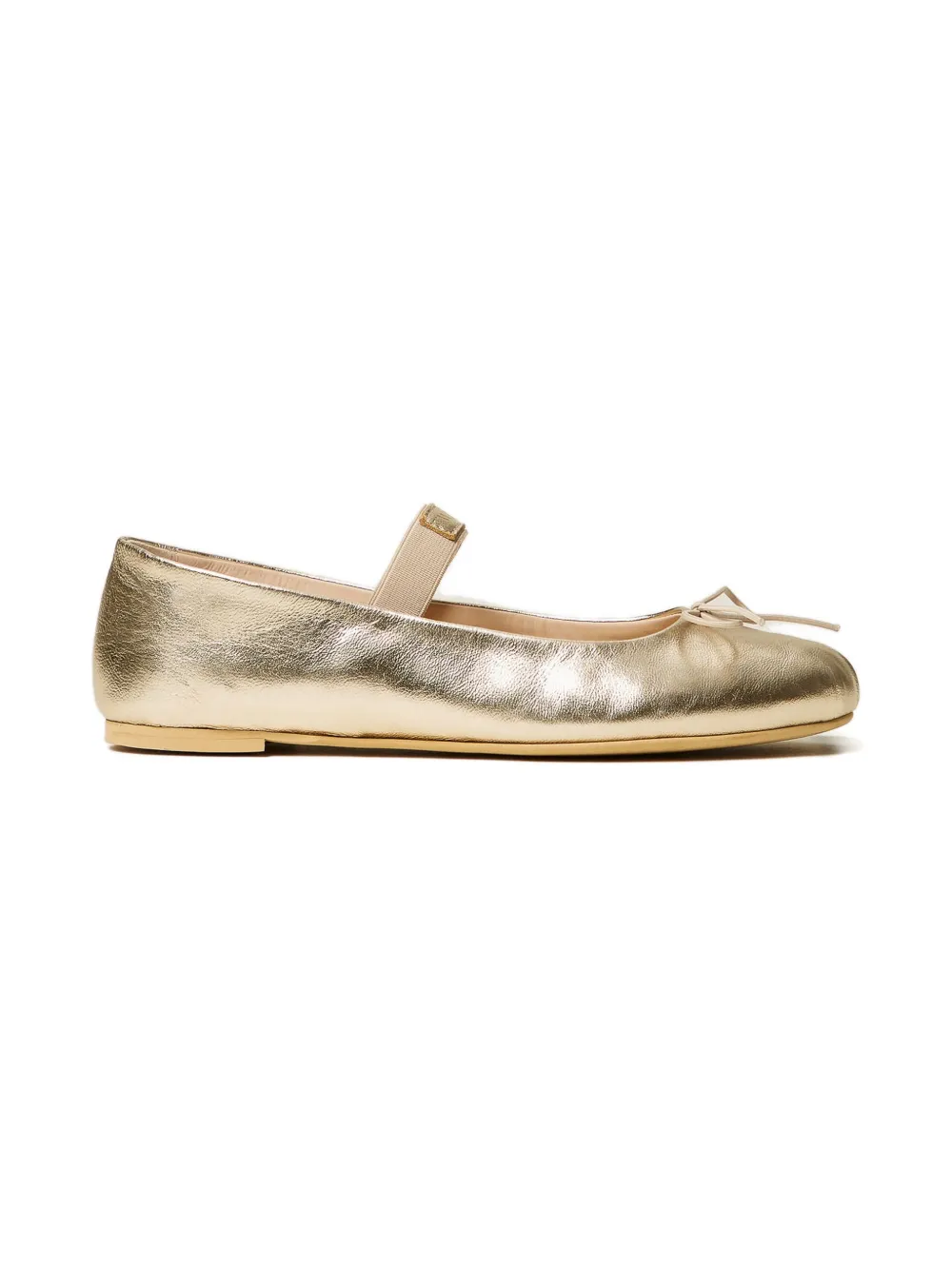 TWINSET Kids Ballerine Mary Jane con fiocco - Oro