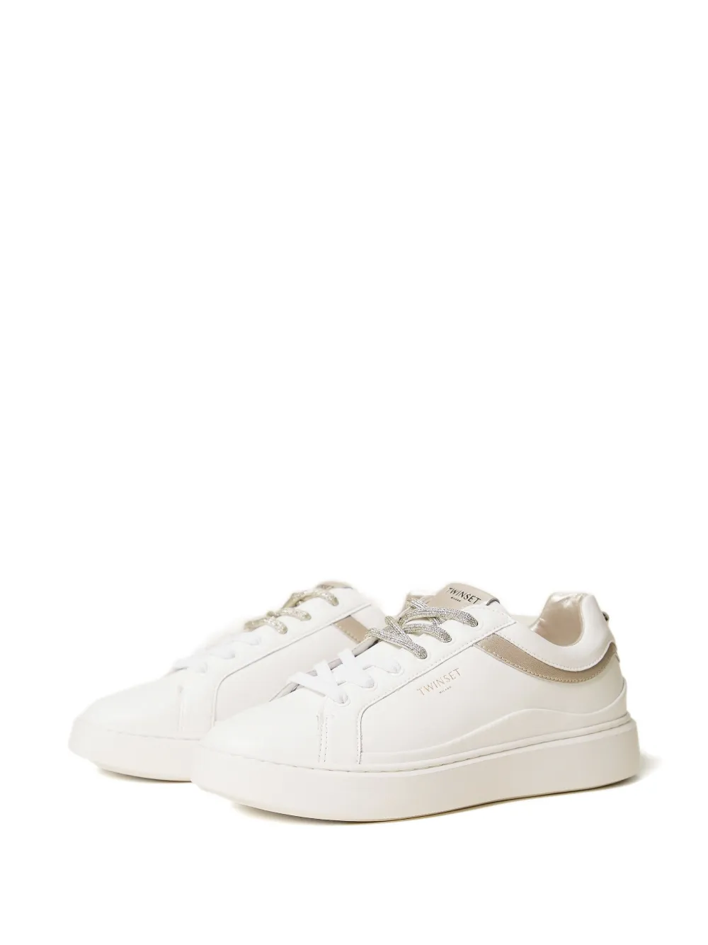 TWINSET Leren sneakers Wit