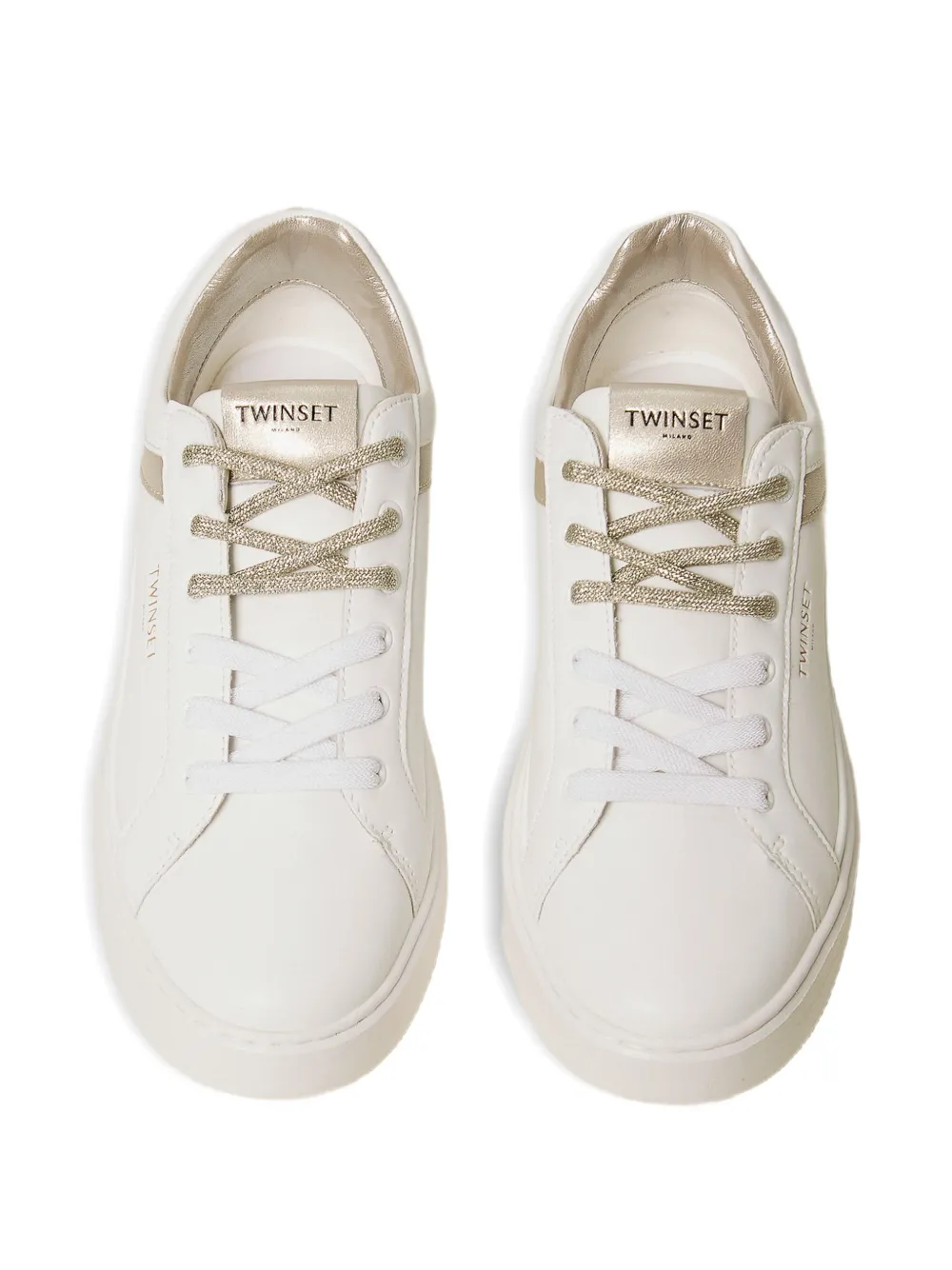 TWINSET Leren sneakers Wit