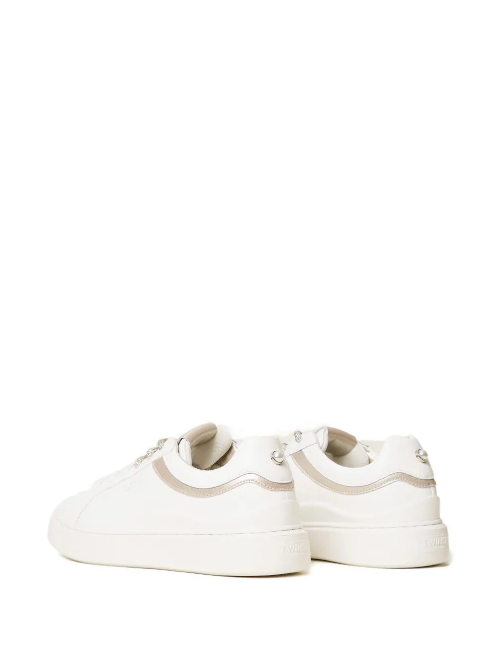 TWINSET Leren sneakers Wit