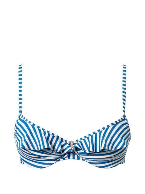 TWINSET striped knitted bikini top