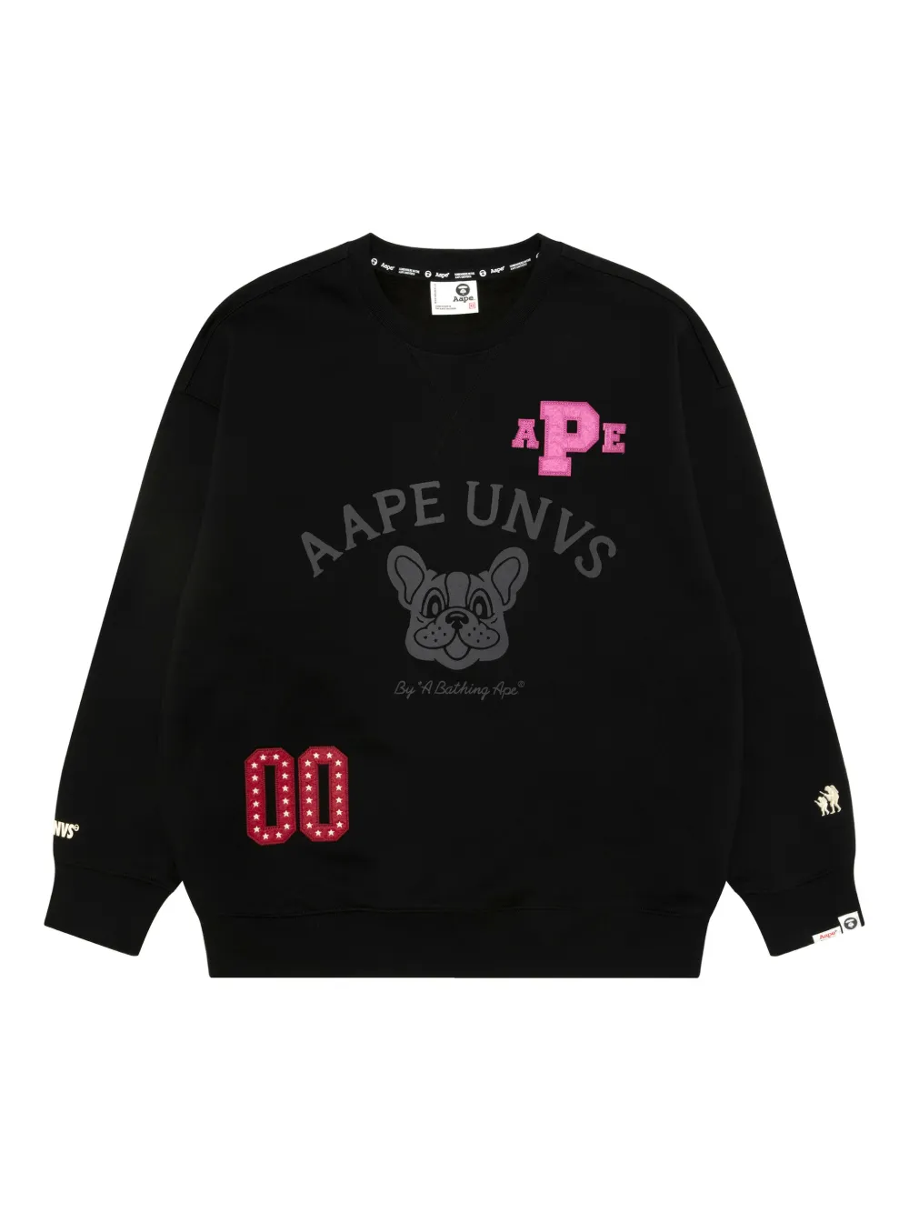 AAPE BY *A BATHING APE® sudadera con aplique gráfico | negro | Image 1