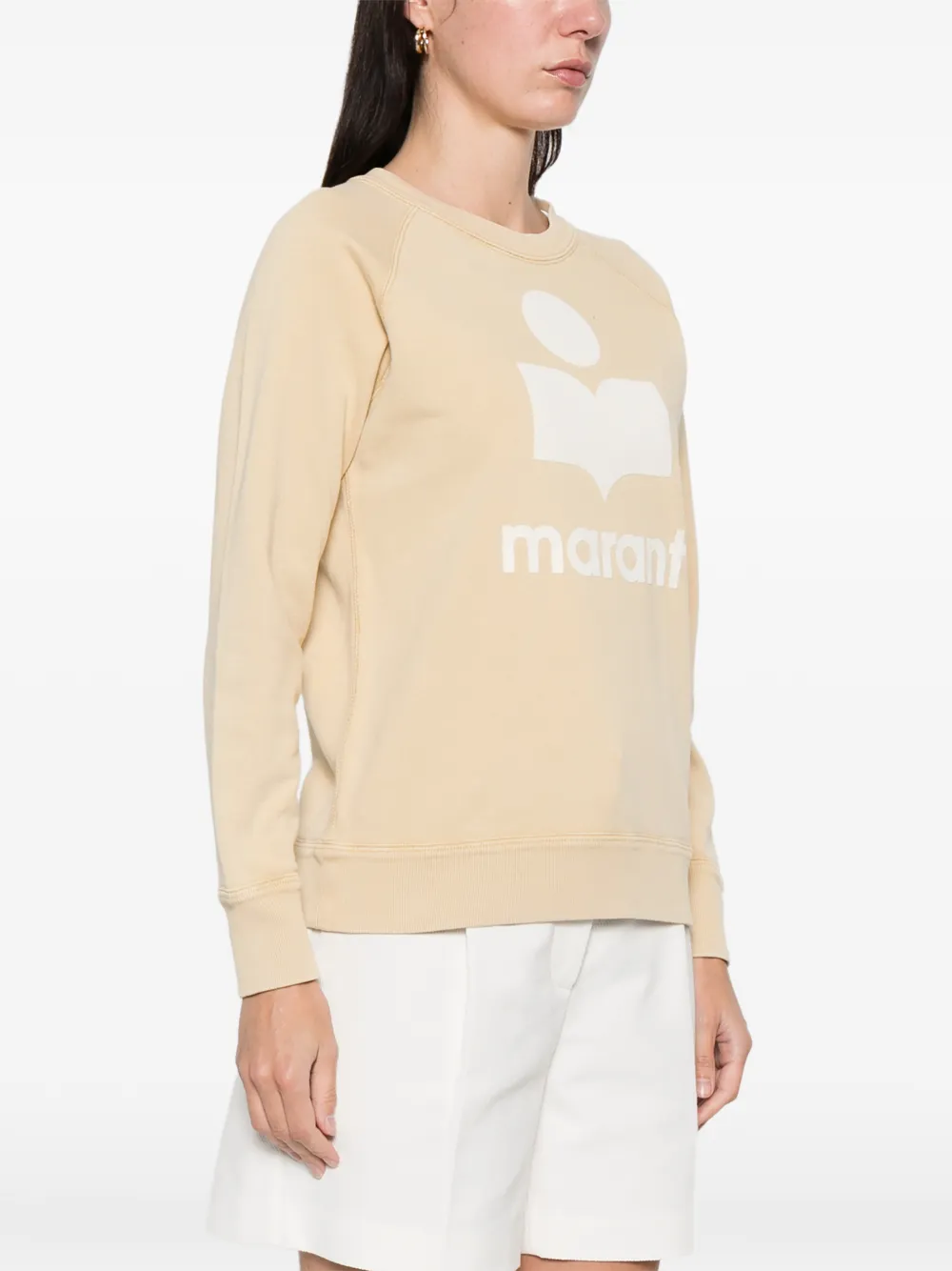  Marant étoile Logo Print Sweater - Yellow 