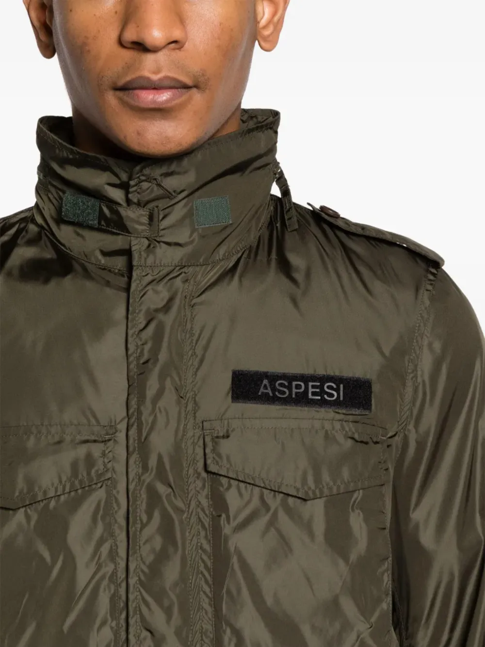 ASPESI Minifield hooded jacket Groen