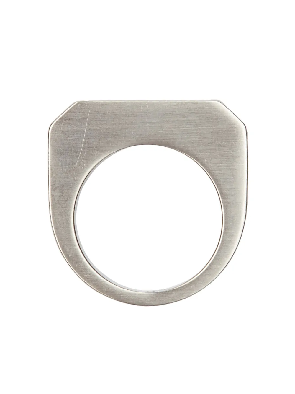 Rick Owens logo-engraved ring - Zilver