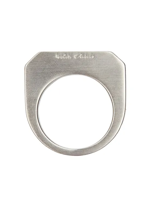 Rick Owens logo-engraved ring