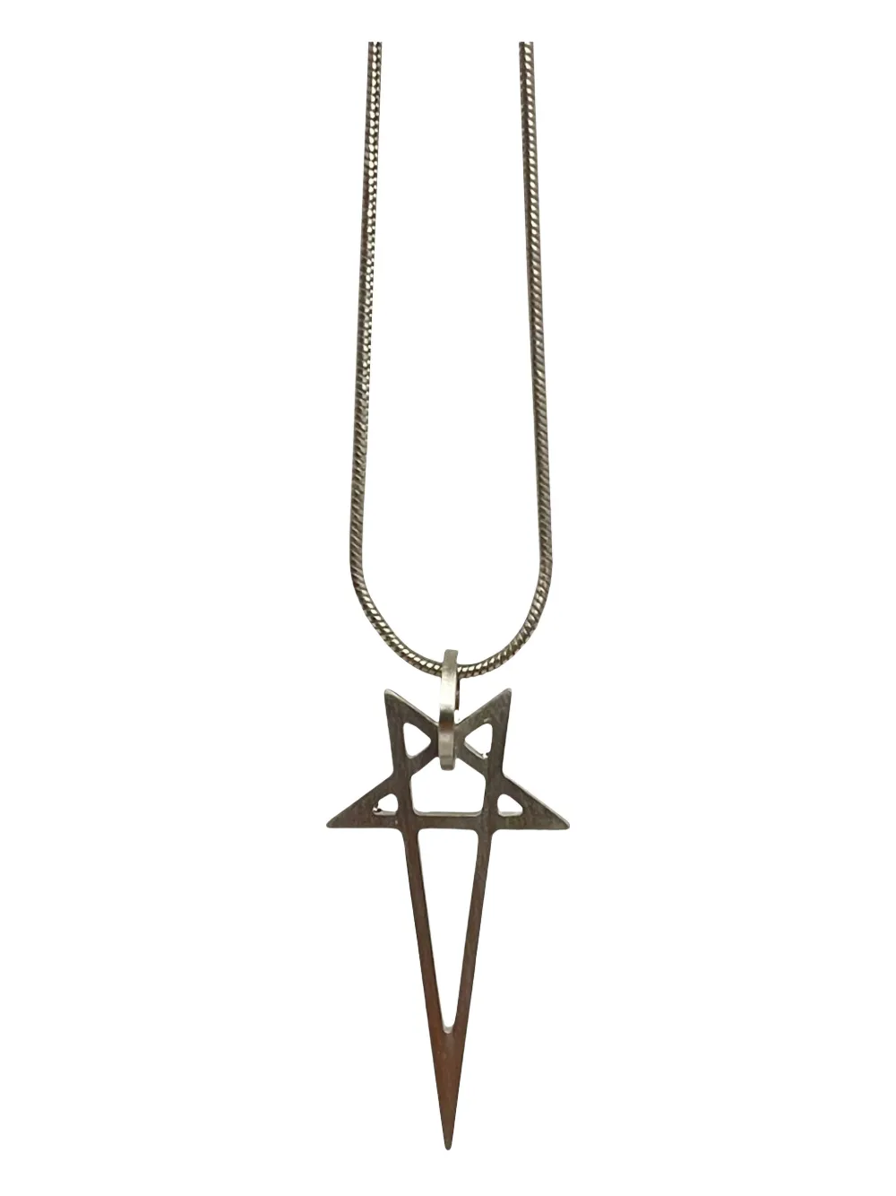 Rick Owens Pentagram Charm Accessories In Metallic