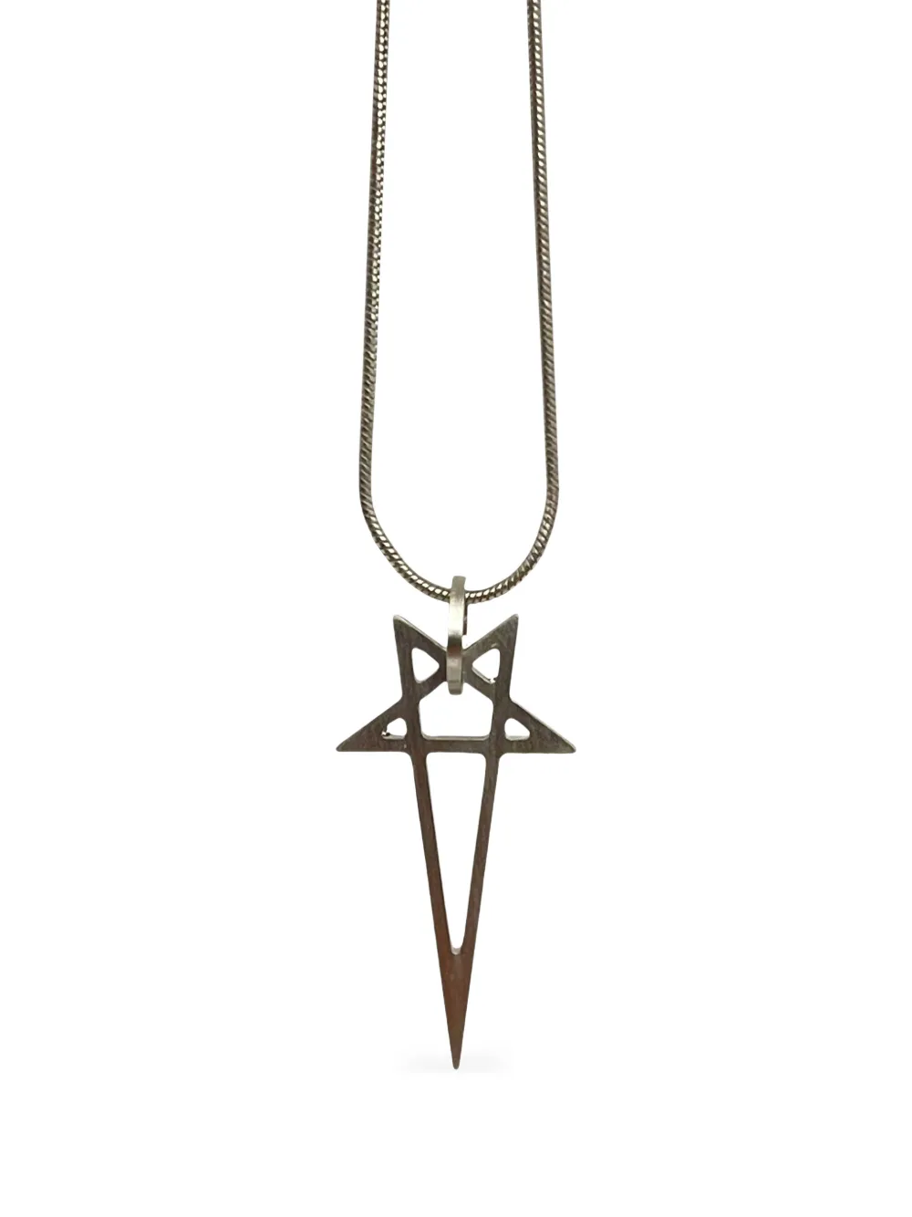 Rick Owens pentagram-pendant necklace - Zilver