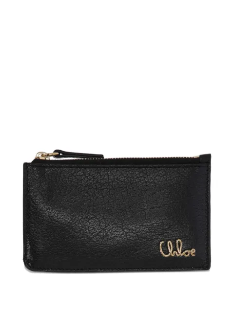 Chloé cartera con cierre y logo