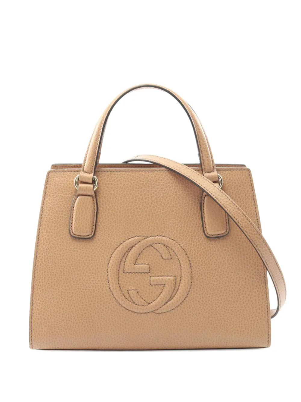 Gucci Pre-Owned 2016-2025 ミディアム ダラー インターロッキングG ソーホー サッチェルバッグ - ブラウン Gucci Pre-Owned 2016-2025 ミディアム ダラー インターロッキングG ソーホー サッチェルバッグ - ブラウン