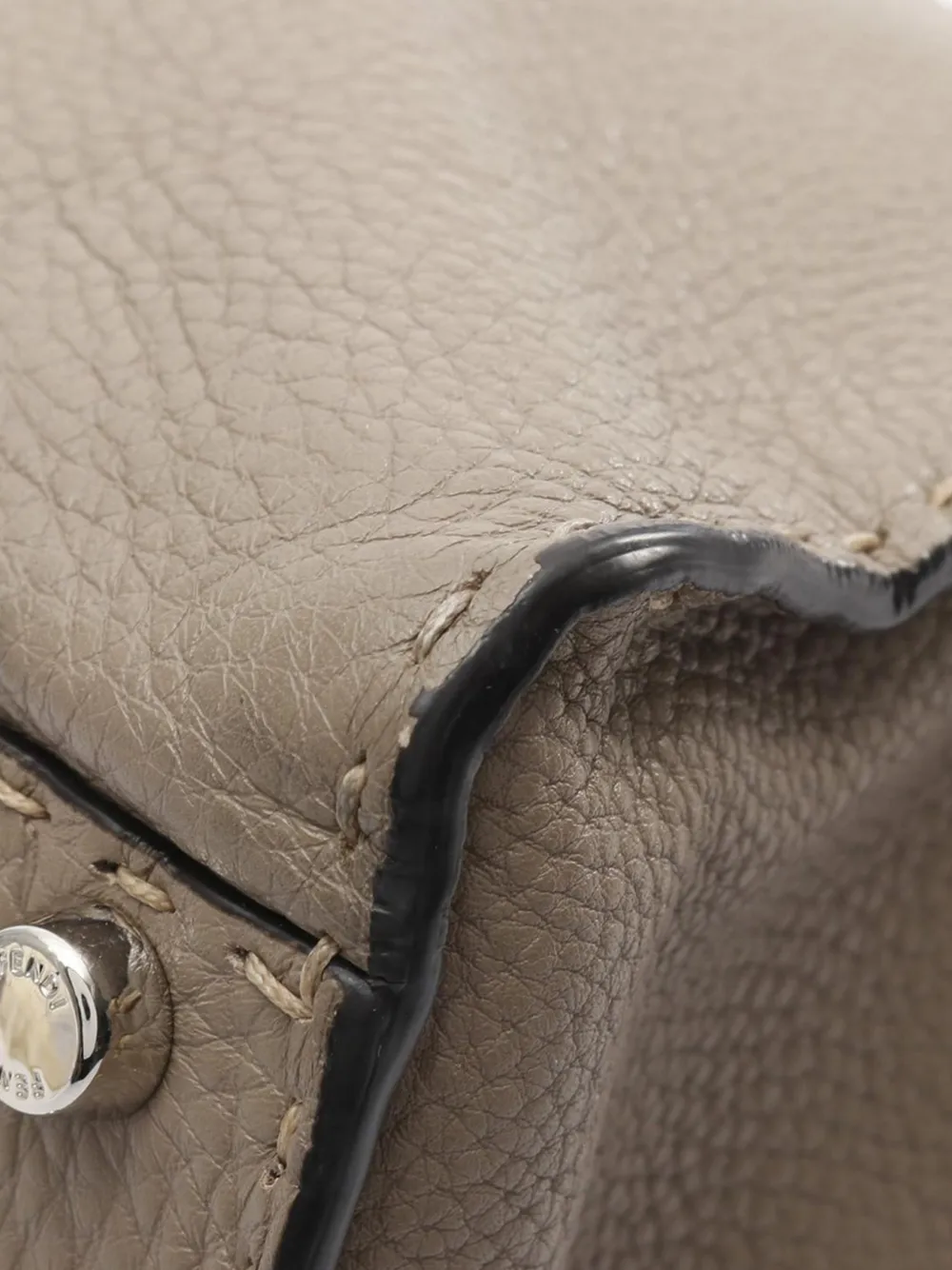 Pre-owned Fendi 2010-2025 Medium Leather Selleria Peekaboo Iconic Satchel In Brown