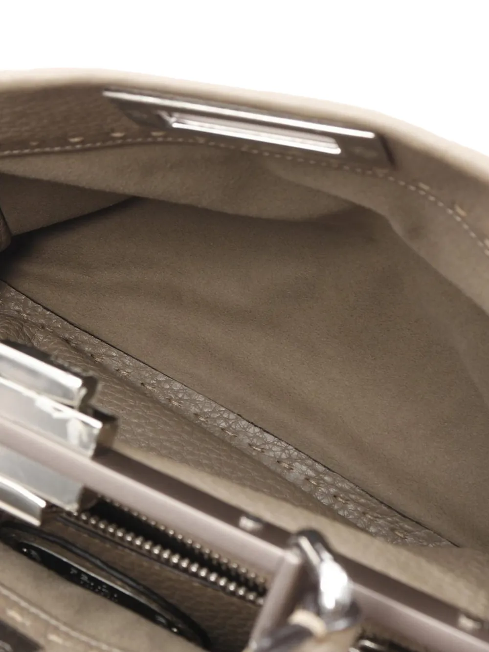 Pre-owned Fendi 2010-2025 Medium Leather Selleria Peekaboo Iconic Satchel In Brown