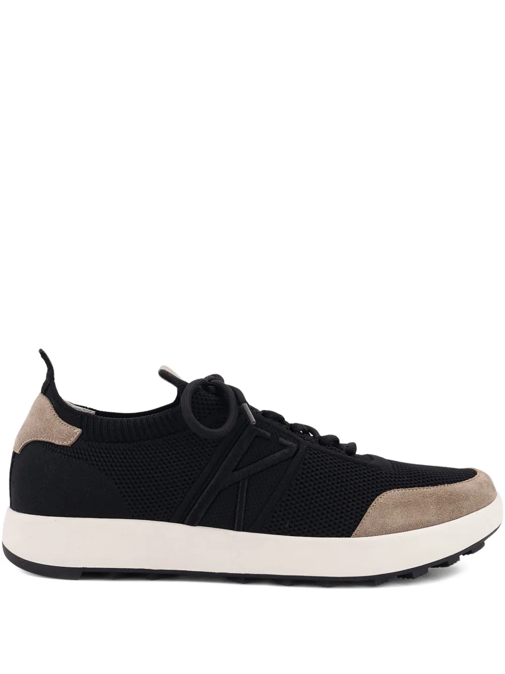 Kiton logo-embroidery sneakers | Black | Image 1