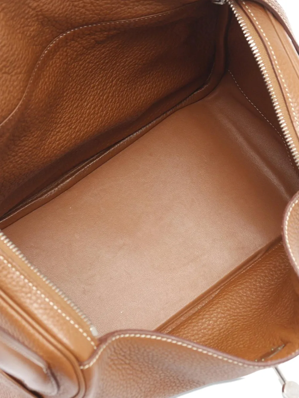 Pre-owned Hermes 2013 Clemence Lindy 30 Shoulder Bag In Brown