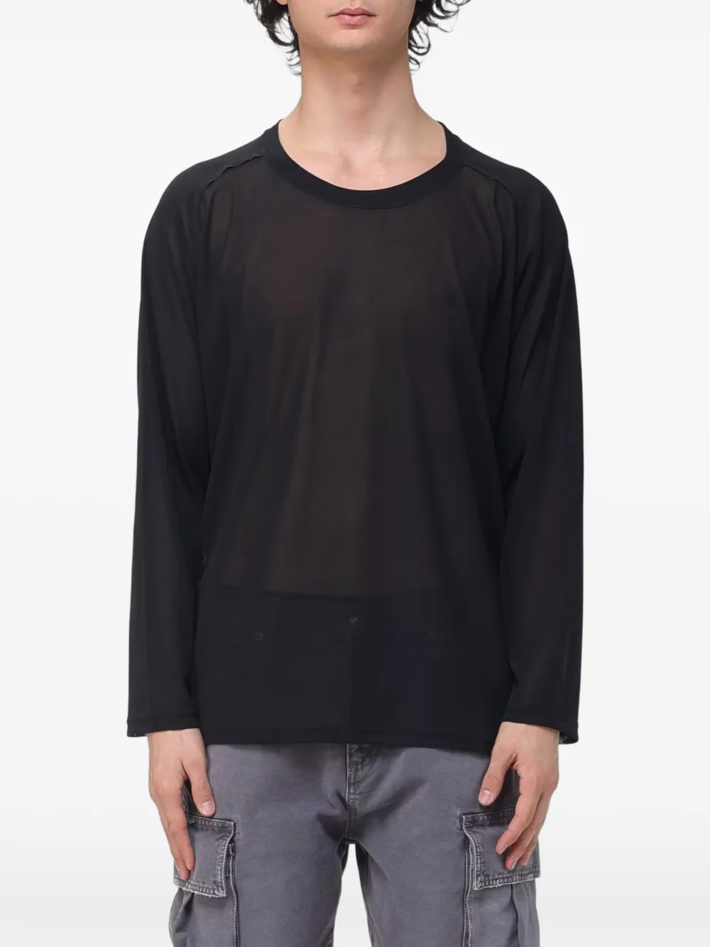 Needles long-sleeve T-shirt - Zwart