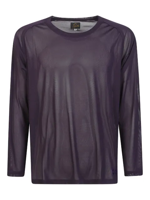 Needles mesh long-sleeved T-shirt