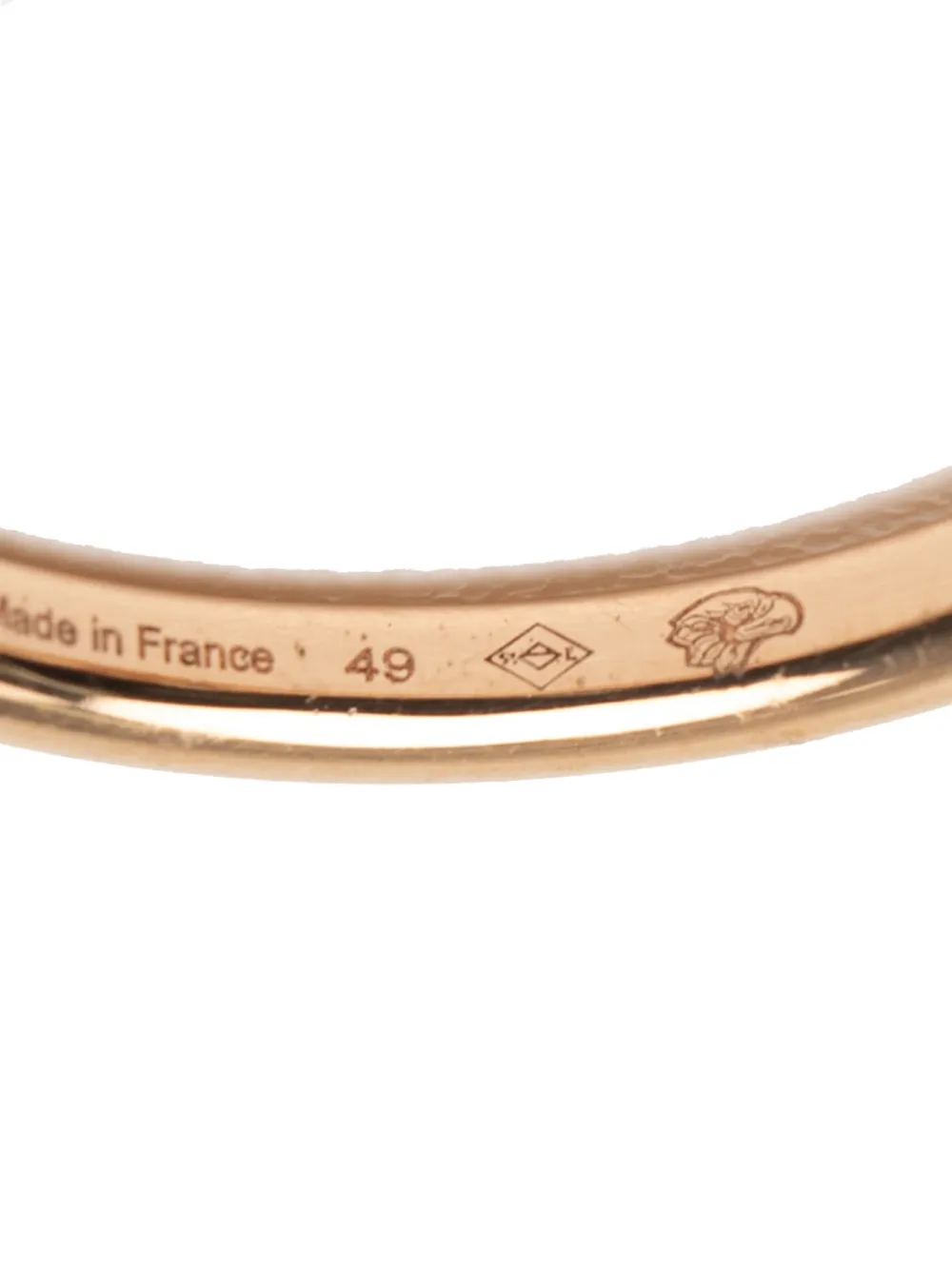 HERMES Pre-owned 2015-2025 18k Rose Gold Kelly Clochette Ring In Pink