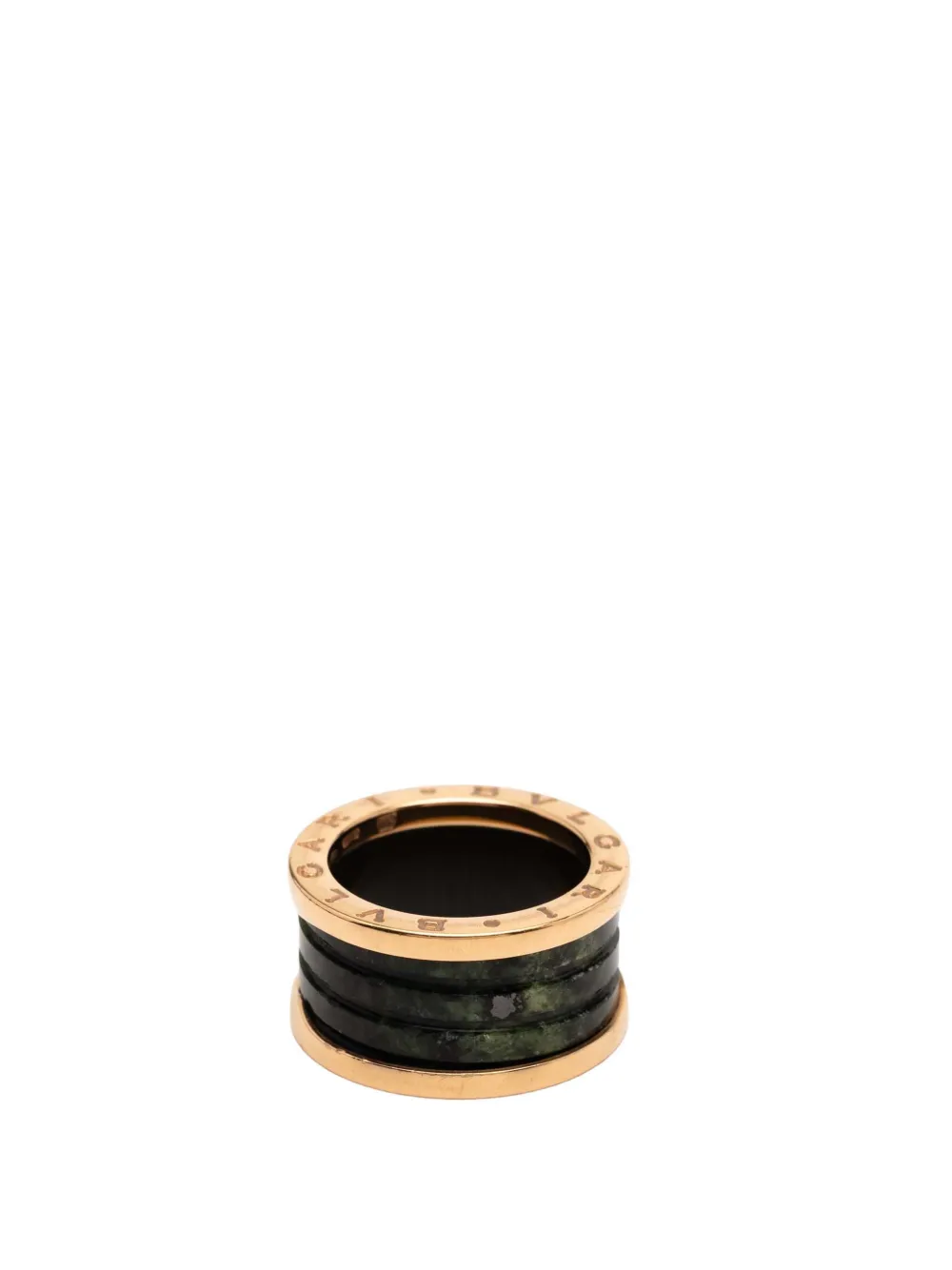 Bvlgari Pre-Owned 2010-2025 18K Rose Gold and Bowenite B Zero1 Four Band ring | Image 2