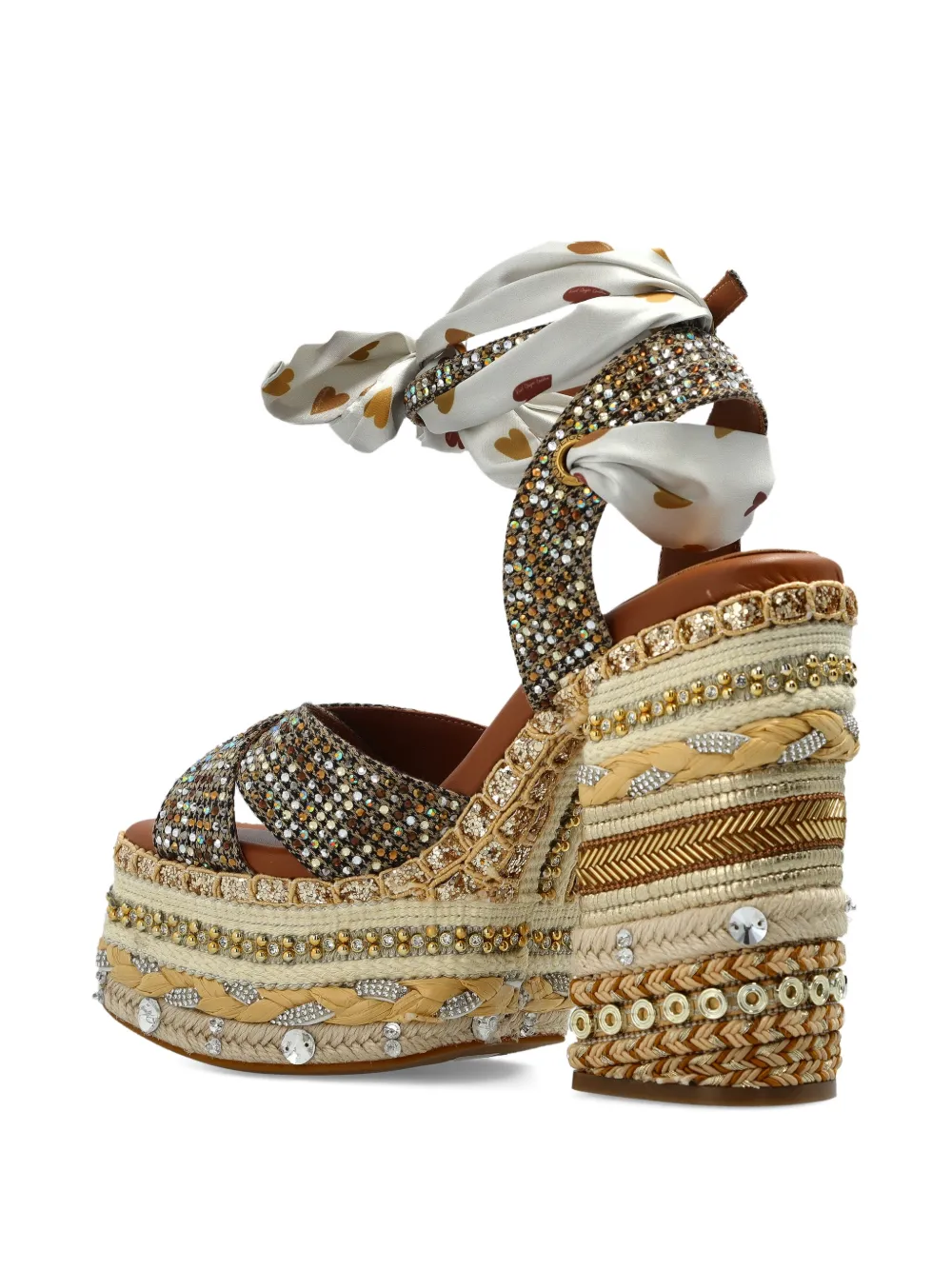 Kurt Geiger London 135mm Chelsea sandalen met sjaal Beige