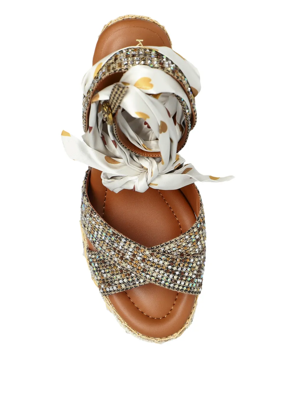 Kurt Geiger London 135mm Chelsea sandalen met sjaal Beige