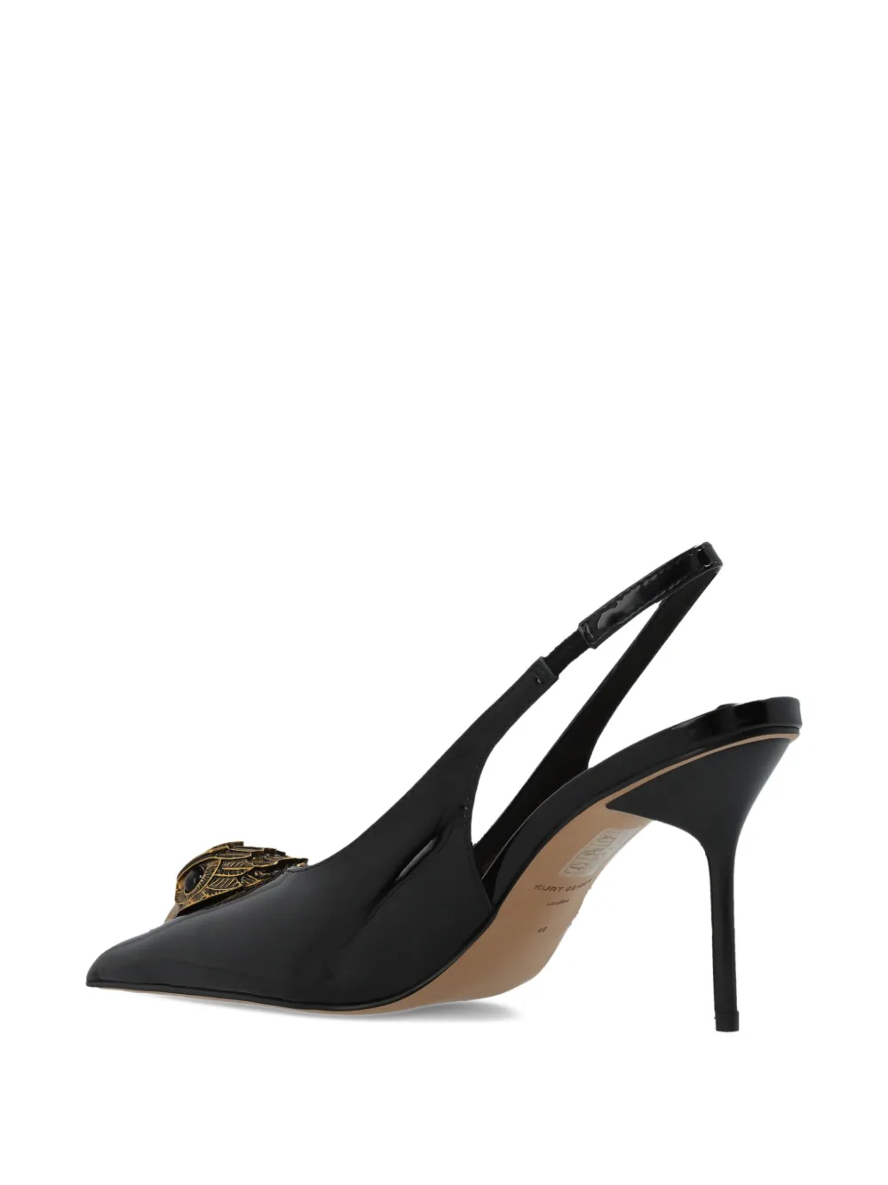 Kurt Geiger London 85mm grote Eagle sling pumps Zwart