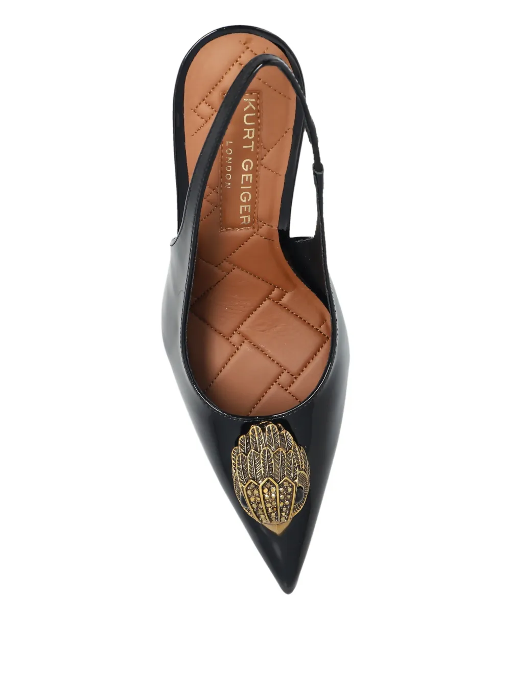Kurt Geiger London 85mm grote Eagle sling pumps Zwart