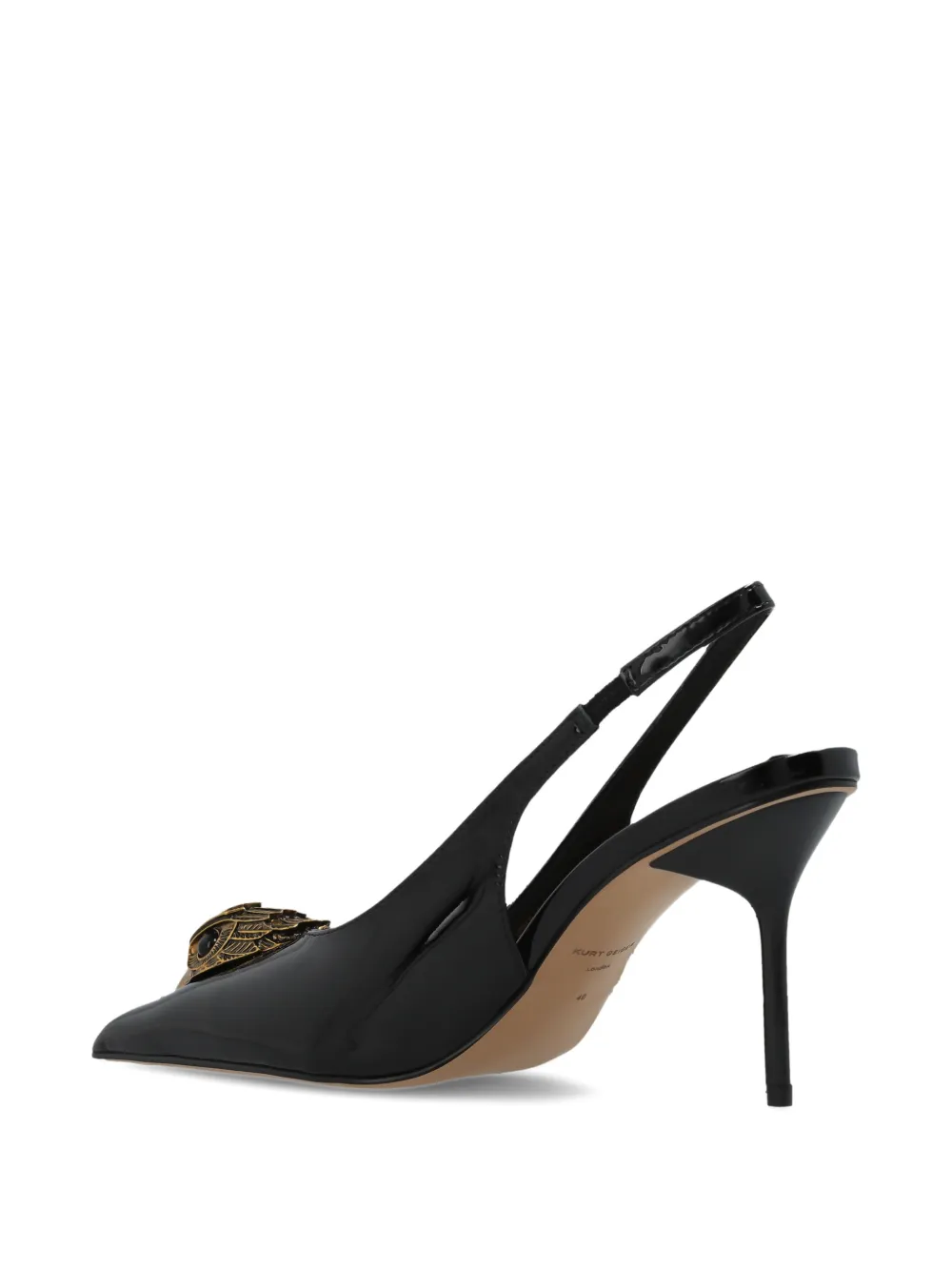  Kurt Geiger London 85mm Large Eagle Sling Pumps - Black 