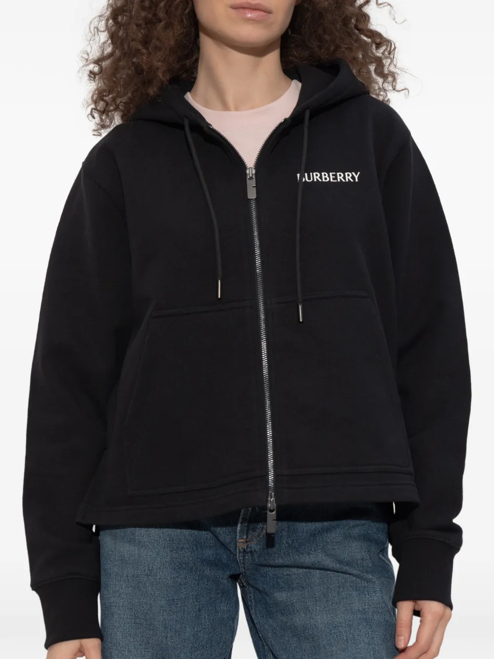  Burberry Zip Hoodie - Black 