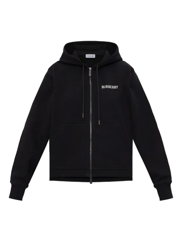Burberry Zip Hoodie | Black | FARFETCH RO