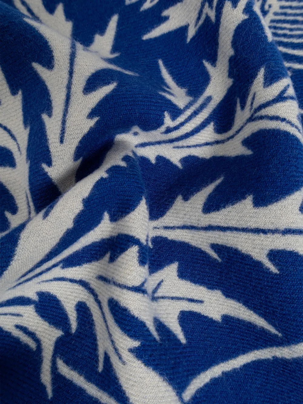 Burberry Thistle Shield wollen sjaal Blauw