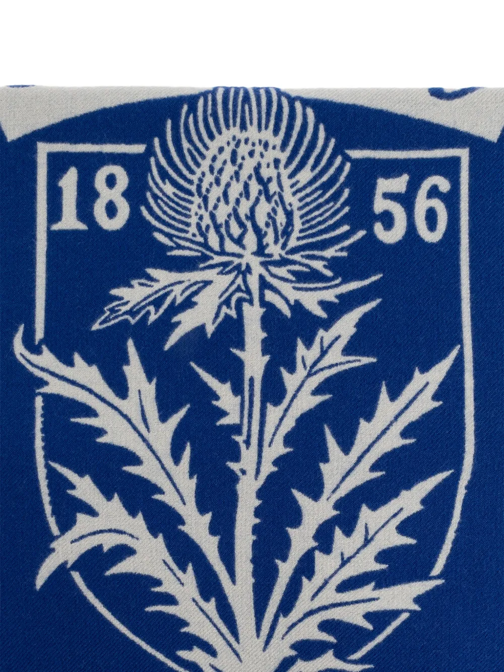Burberry Thistle Shield wollen sjaal Blauw