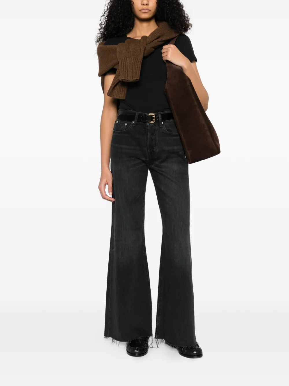 Cycle Luna frayed jeans - Zwart