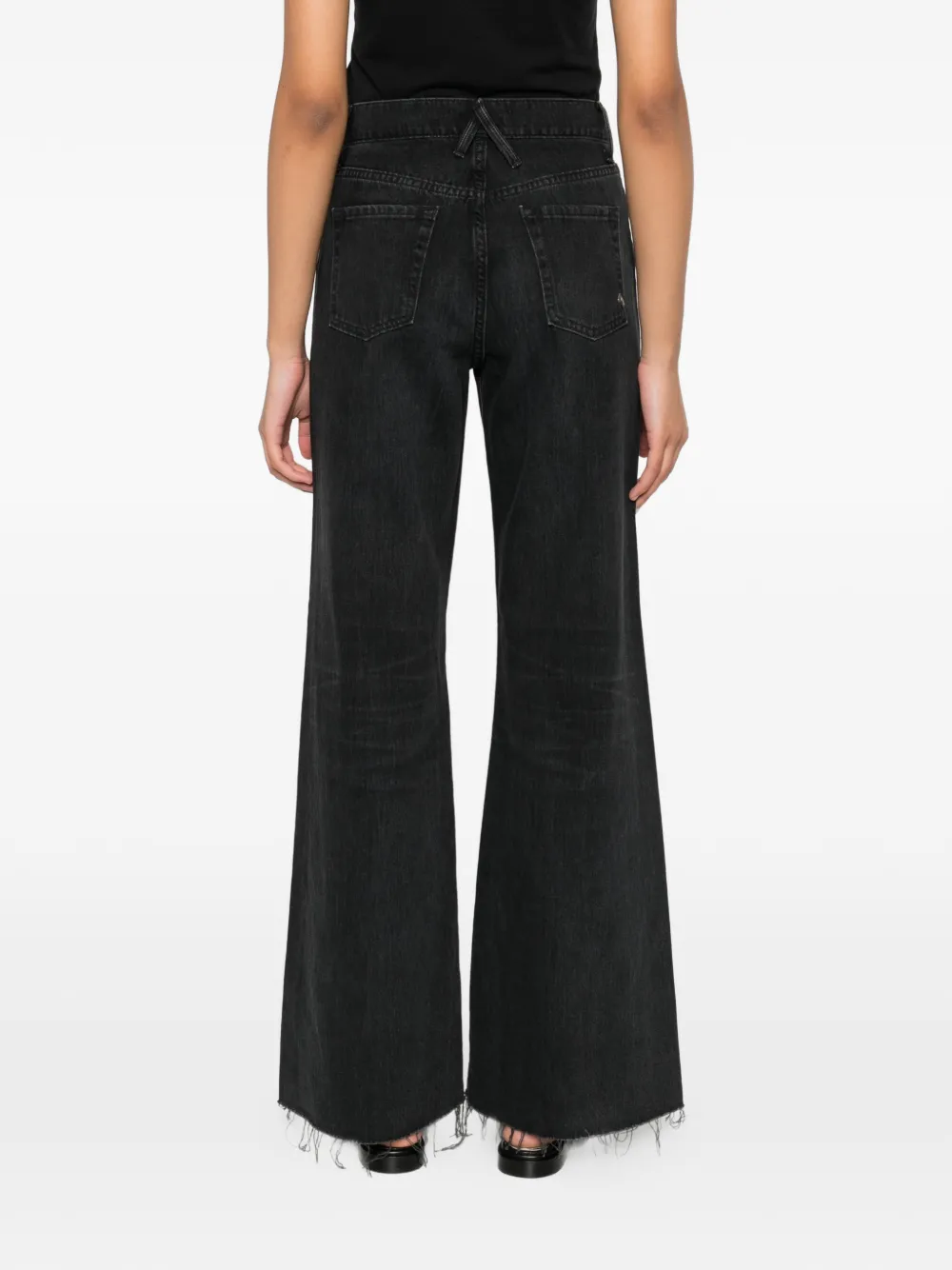 Cycle Luna jeans met franje Zwart