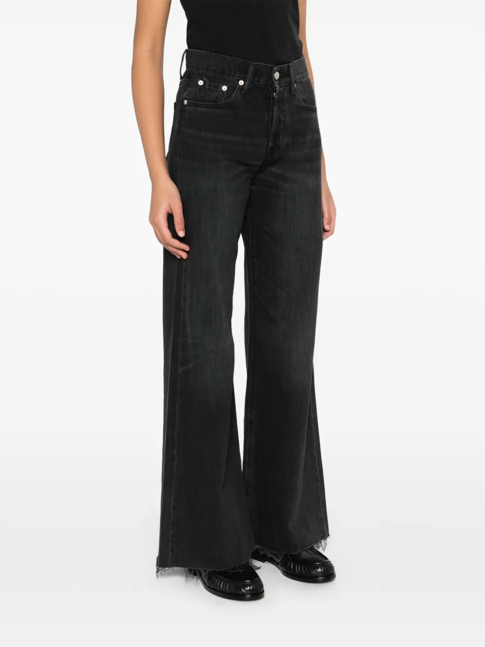 Cycle Luna jeans met franje Zwart