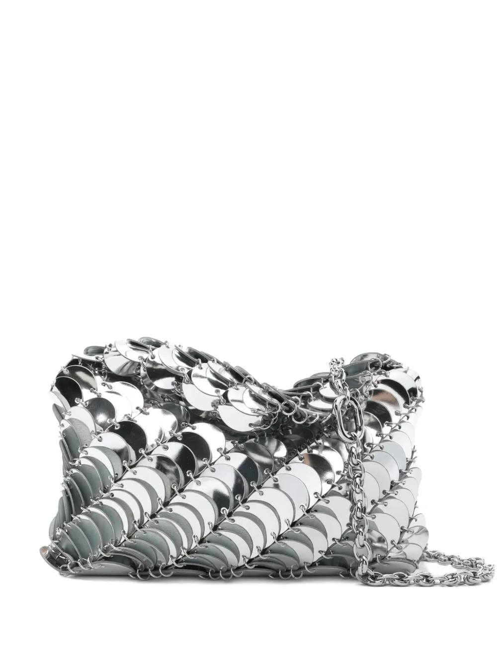 Rabanne disc-detail chain shoulder bag - Grau