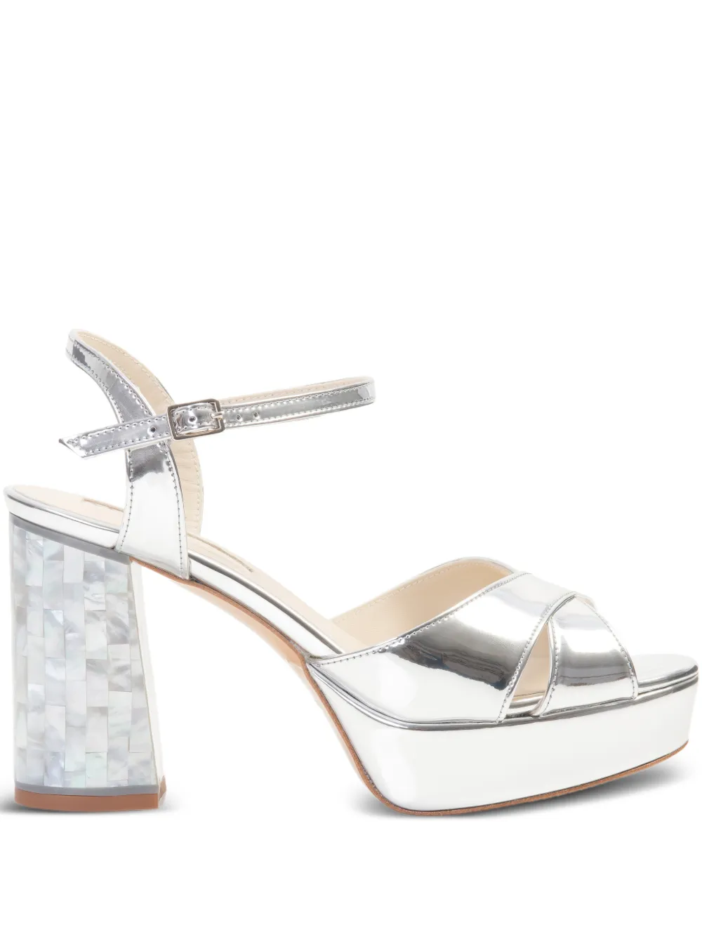 FREYA ROSE Nova ankle-strap heeled sandals - Silver