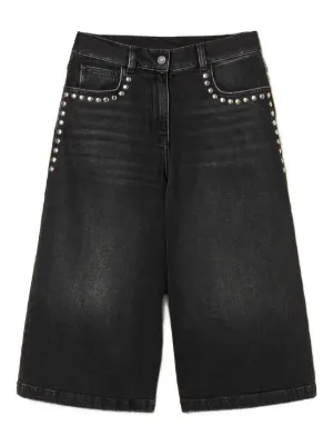 RED Valentino スタッズ ベルテッド ショートパンツ | ブラック