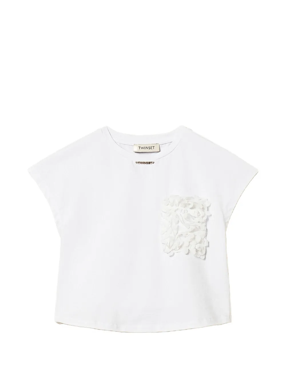 TWINSET Kids roses-detail T-shirt - Bianco