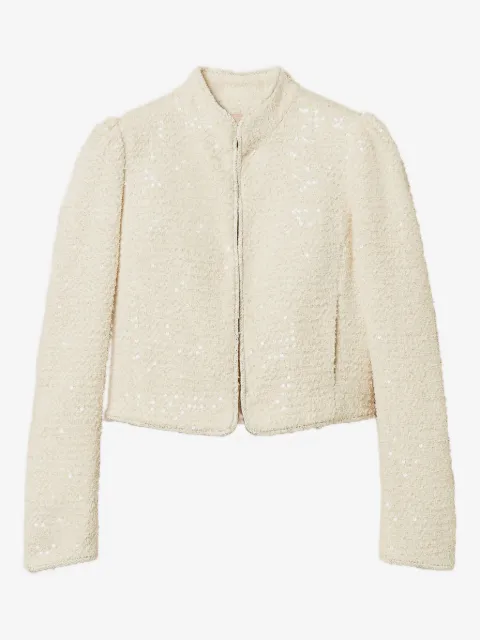 TWINSET chamarra de bouclé con lentejuelas