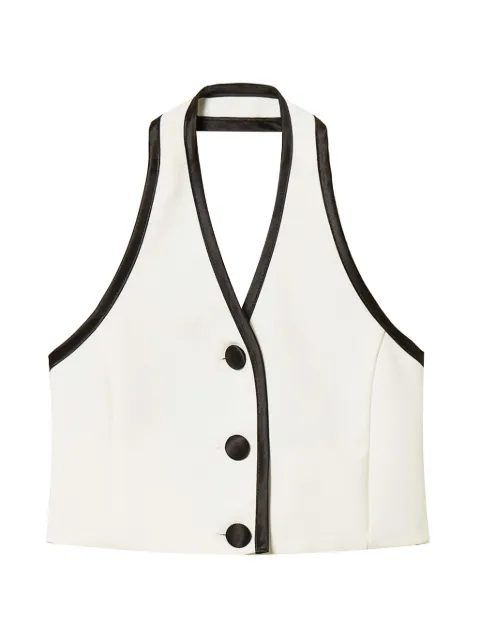TWINSET Kids contrast-piping waistcoat