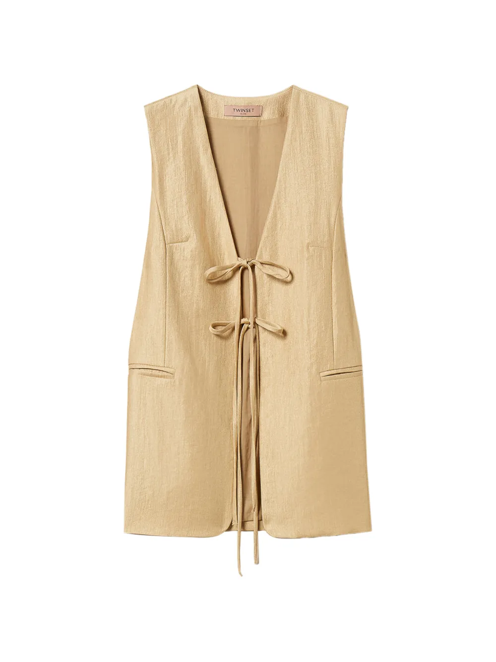 TWINSET V-neck blazer - Nude