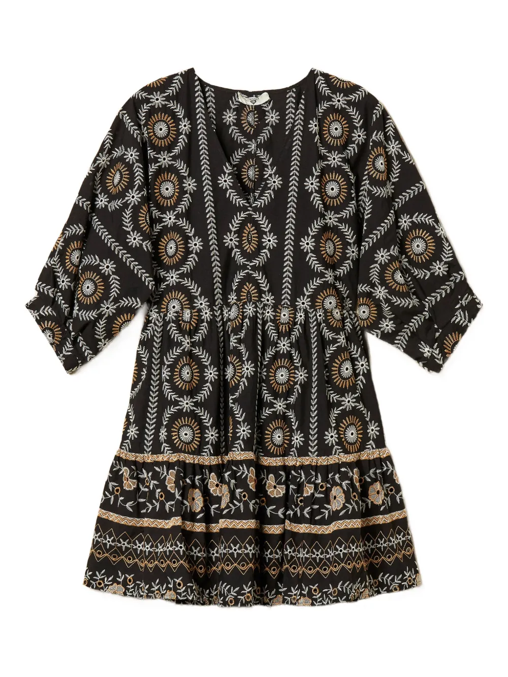 TWINSET Minikleid mit Lochstickerei - Schwarz