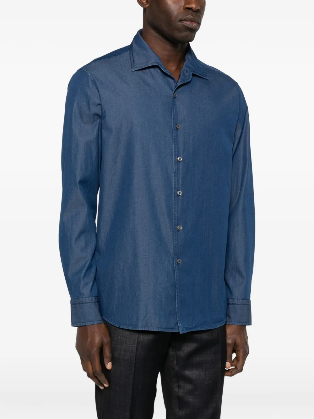  Brioni Marcello Buttoned Shirt - Blue 