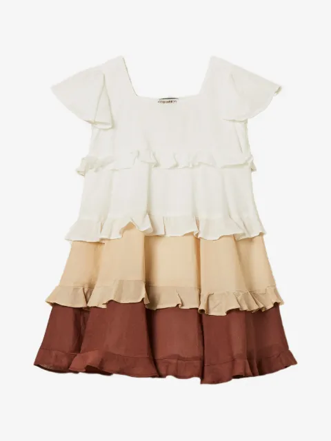 TWINSET Kids vestido con volantes