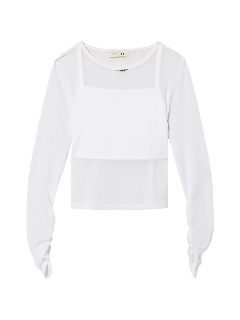 TWINSET Kids tulle top - Bianco