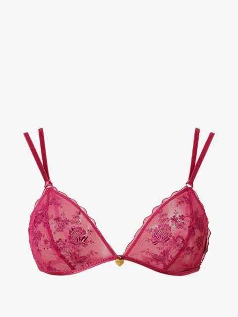 TWINSET floral tulle triangle bra