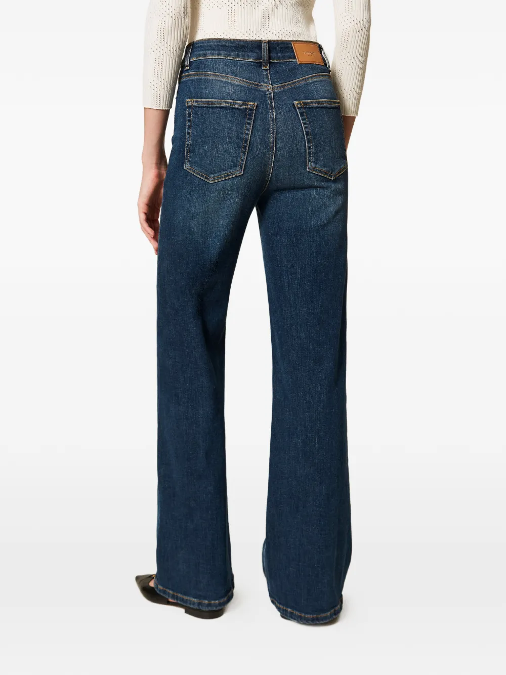 TWINSET Jeans met wijde pijpen Blauw
