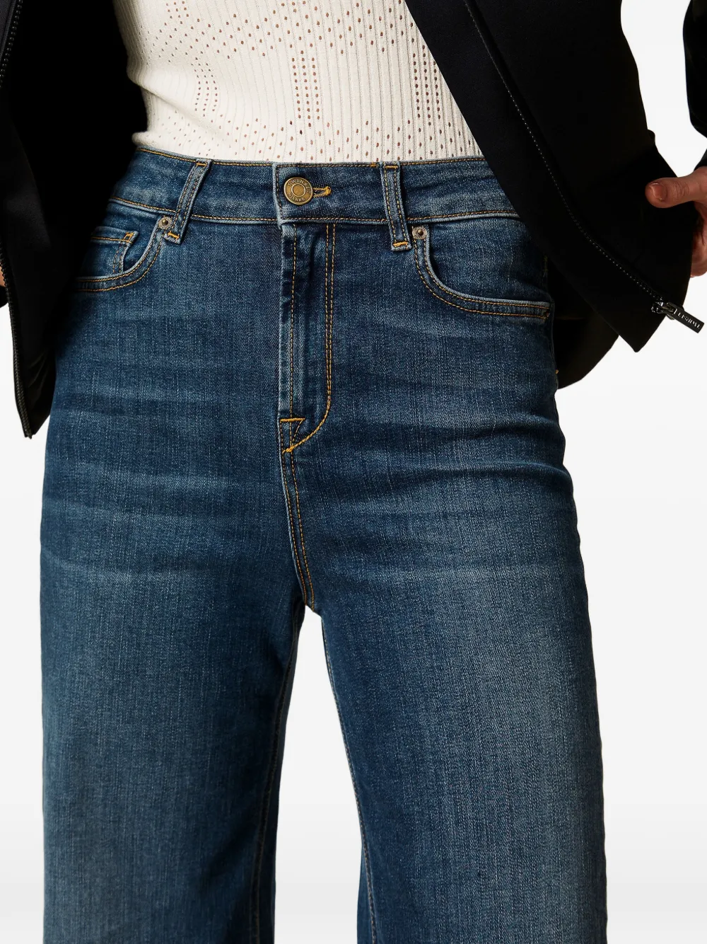 TWINSET Jeans met wijde pijpen Blauw