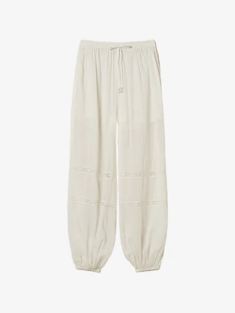 TWINSET muslin trousers with lace
